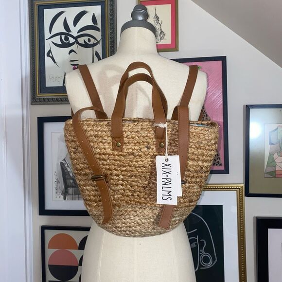 Xix Palms The Shorebreak Insulated Picnic Cooler Bag Handmade Jute Woven main image 9